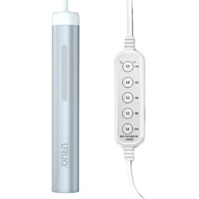 Small Aquarium Fish Tank Heater: URUQ 25W Submersible Aquarium Heater Adjustable Temperature Ultra-Low Water Level for Betta Fish Starter Kit - Under 3 Gallon Mini Aquarium