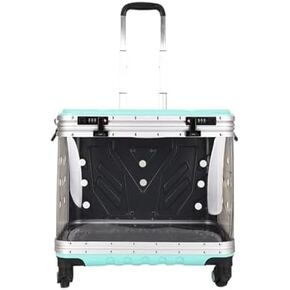 Pet Trolley Case Transparent Pet Bag Outdoor Portable Pet Travelling Case Trolley Luggage (Color : A)