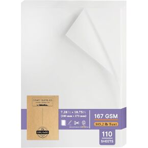Thick Translucent Vellum Paper, Oplymio 55 Sheets 167GSM Printable Tracing Paper for Invitations, Vellum Jackets for 5x7 Invitations, Wedding, Belly Bands(10.75 x 7.28 Inches)