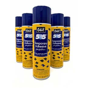 505 Spray & Fix Temporary Fabric Adhesive – 14.7 oz Cans – Pack of 6 – Acid-Free Spray for Sewing, Quilting, Embroidery, and Paper Crafts