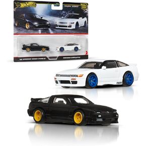 Hot Wheels® Premium Car Culture 2-Pack 1:64 Scale Vehicles, Unique Combinations, Real Riders™ Tires, Metal/Metal™ Chassis, Toy for Collectors, JBK99