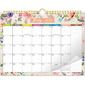 KOPEESY Calendar 2025-2026 - Wall Calendar 2025-2026 Cover 18 Months From July 2025 to December 2026, Thick Paper Calendar with Julian Dates and Block, 11" X 8.5"