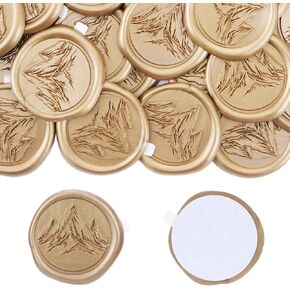Silver Conch Wax Seal Stickers - 50 PCs Embossed Wax Seals Stickers for Beach Wedding Invitation Accessories, Self Adhesive Stamp Sticker for Envelopes Gift Wrapping Christmas Party