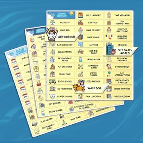 Clear Chore Stickers for Kids Chore Chart Routine Chart Reward Chart, Cute Chore Chart Stickers for Kids