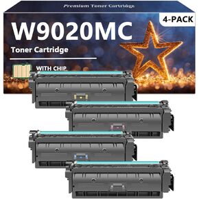 W9020MC W9021MC W9022MC W9023MC Toner Cartridges Compatible for HP, Quality Toner for HP Color Managed E75245dn Printers, 1 Set