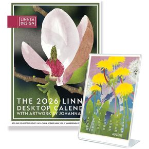 Linnea Design 2026 Desktop Calendar and Frame Set 5 x 7" Artwork by Johanna Riley