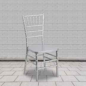 EMMA + OLIVER 2 Pack Black Resin Stacking Chiavari Chair - Hospitality and Event Seating