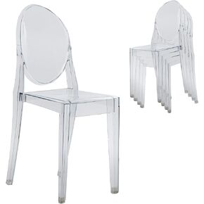 Stackable Acrylic Ghost Event Chairs – Set of 4