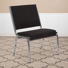 EMMA + OLIVER 1000 lb. Rated Black Antimicrobial Vinyl Bariatric Medical Reception Chair