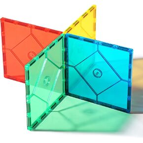 100PCS Magnetic Tiles Kids Toys - Magnetic Building Blocks STEM Magnet Building Set Preschool Learning Magnet Toys for Kids Ages 3-5 4-8, Sensory Montessori Toy for Toddlers 3+ Year Old Boys Girls