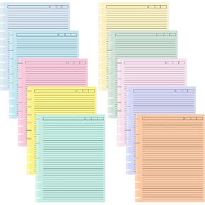 gisgfim 100 Sheets Letter Size Discbound Lined Refill Paper 8.5 x 11 Inch College Ruled Notebooks Planner Inserts 11 Disc Discbound Loose Leaf Paper Thicken for Writing School Office Supplies(Macaron)