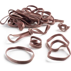 PlasticMill Brown Rubber Bands Size 64 (3 1/2" x 1/4") - Colored #64 Rubber Bands Office Supplies - Thick, Elastic Rubber Bands for Tie Dyeing, File Folders, Produce, Cash Bundling (250-Count)