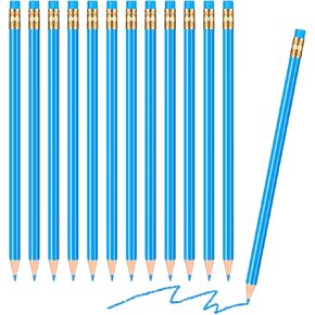 Chinco 12 Pieces HB Erasable Pencils Pre Sharpened Wooden Pencils with Eraser Correcting for Writing Drawing and Checking(Red)