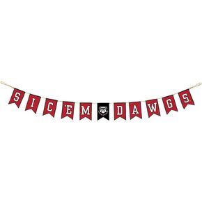 Hanna's Handiworks Georgia Tailgate Banner – Lightweight Pre-Strung Fabric Decoration for Indoor or Outdoor – Represent your NCAA College & Show Team Spirit with UGA Fan Décor in Kuwait