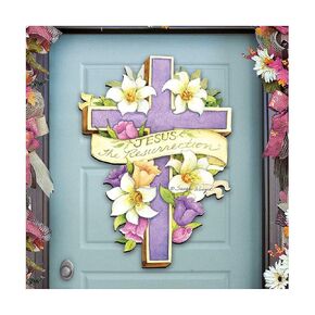 Easter Cross He is Risen Wall and Door Decor art by Susan Winget 8471303H-SW - Designocracy