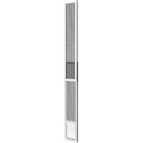 V2 Patio Pet Door Screen Insert Panel for Sliding Doors, Fits Door Track Min Ht 62.99" to Max Ht 84.25",UV Resistant Mesh, Locking Magnetic Dog Door, Easy Install and Removal, Large, White
