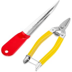 Wicker Repair Tool set, include Handle Prying Tool and Small Repair Scissor for Furniture Basket Repairing Diy Basket and Patio Chair Maintenance