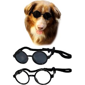 G001 Dog Sunglasses for Costume Medium Breeds (20-40lbs) (Flower Pink-Pink Mirror)