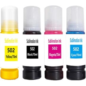 Sublimation Ink T502 502 Compatible with L3150 ET-2720 ET-2760 2800 ET-4760 ET2400 L3110 L4150 L4160 L4167 L4168 L5190 L6160 Printers
