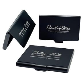 Personalized Black Business Card Case