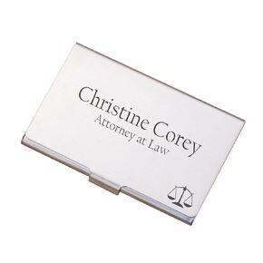 Love, Georgie Lawyer Business Card Holder, Personalized Business Card Holder for Him or Her, Attorney Gift, Law School Graduation Gift