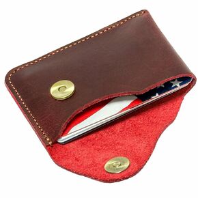 Slim Minimalist Leather Card Holder, Hand-Stitched Compact Front Pocket Card Case for Men & Women, Minimalist Wallets, Cardholder Wallet, Credit Card Holder with Magnetic Closure, Fathers Day Gift