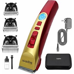 Dog Clippers for Grooming for Thick Heavy Coats/2-Speed Low Noise Rechargeable Cordless Pet Shaver with Stainless Steel 4 Blade for Dogs Pets and Animals