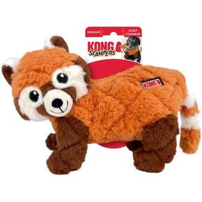 KONG Scampers Wildlife Plush Dog Toy with Low Tone Squeaker (Lemur)