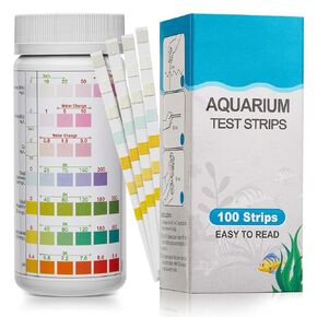 Aquarium Test Strips – Luxbird 7 in 1 Tank Water Testing Kit – Contains 100 Fast Accurate Tank Test Strips & 1 Test Tube - Aquarium Water Test Kit for Ponds & Other Fish Tanks