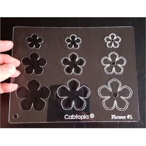 Cabtopia - Jewelry Design Template Stencil"Flower #1"