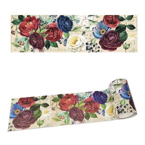Serenity Fair Extra Wide Floral washi Tape roll (3.62 inches/ 9.2 cm Wide) for scrapbooks, Crafts, Wall Paper Borders (Summer Lavender)