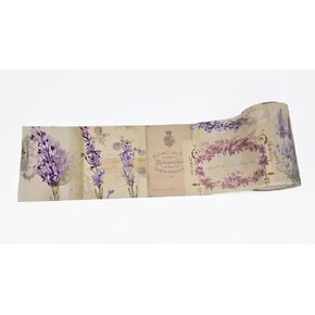 Serenity Fair Extra Wide Floral washi Tape roll (3.62 inches/ 9.2 cm Wide) for scrapbooks, Crafts, Wall Paper Borders (Summer Lavender)