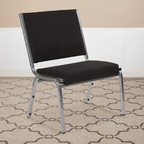 1000 lb. Rated Black Fabric Bariatric Medical Reception Chair