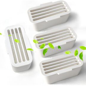 4 PCS Deodorant for PetSafe ScoopFree SmartSpin Self-Cleaning Cat Litter Box, Air Freshener for HHOLOVE Automatic Cat Litter Box, Cat Friendly Natural Plant-Based Odor Suppression