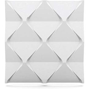 A La Maison Silings HM-SWP-PW Harmony Foam Foam DIY Glue-Up Seamiving Wall Plass (Case / 48 Sq.ft) ، White