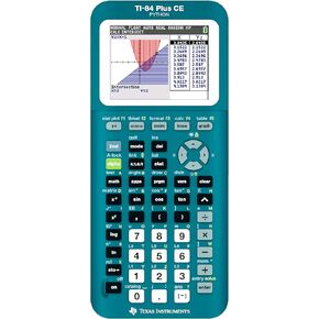 Texas Instruments TI-84 Plus CE Handheld Graphing Calculator, Teal, 84PLCE/TBL/1L1/AS