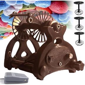 Household Electric Spinning Wheel, Automatic Yarn Winding Machine, Mini Wool Spinning Wheel 3 Spools, Forward and Reverse Switching (Black)