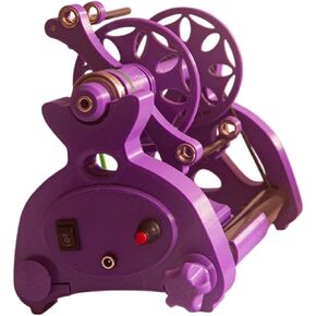 Electric Mini Spinning Wheel, Forward/Reverse Knitting Yarn Winding Machine for Yarn Weaving/Blending Roving Black Without Pedals (Purple Without Pedals)