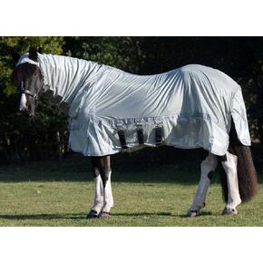 Derby House Pro Combo Neck Fly Sheet with Belly Wrap - Silver