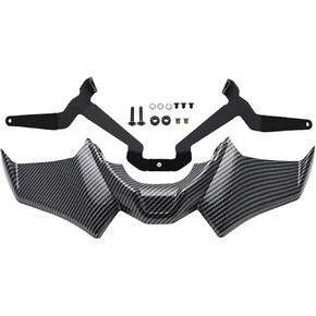 Motorcycle Sport Downforce Naked Front Spoilers Aerodynamic Wing Deflector Compatible with MT07 MT-07 SP MT 07 2021 2022 2023(Black)