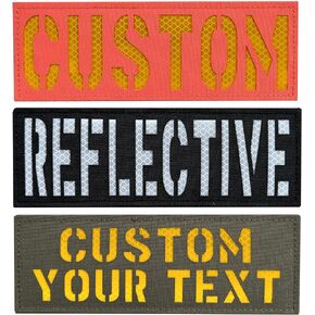Custom Reflective Name Patch Laser Cut ID Panel callsign Patch with Hook and Loop
