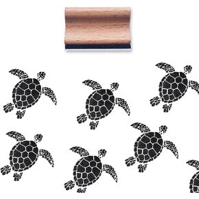 Sea Turtle Rubber Stamp, 1-1/3 Medium Stamp for Scrapbooking Card Making Crafting