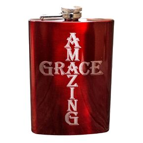 8oz Customizable Amazing Grace Flask