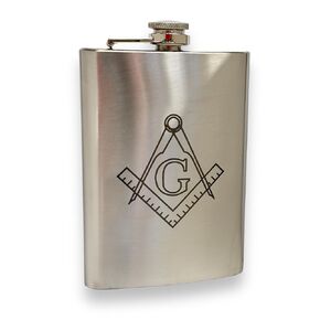 8oz Freemason Hip Flask