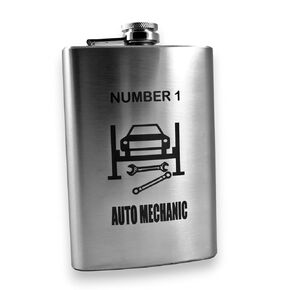 8oz Number 1 Auto Mechanic Flask