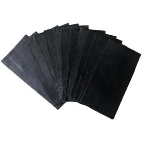 قصاصات جلدية حقيقية من الجلد الأسود للحرف اليدوية ، كيس 1 رطل من 10 "× 5" أوراق كاملة من بقايا البقر من الحبوب ، قطع جلدية سوداء 13-15 (1 ، جنيه)