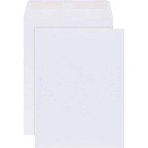 Office Depot Large Format Open-End White Envelopes, 9in. x 12in., Pack Of 250, 77635