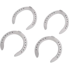 Fydun 4Pcs A um Alloy Horseshoe Kit, High Grade Aluminum Alloy Horseshoe Set of Four Horseshoes Horse Shoe Riding Horseshoes Equestrian Supplies Tool Equipment Accessories Sports for