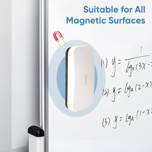 Vusign Magnetic Dry Erase Eraser ، Eraser Glass Board for Board Dry Erase ، لوحة زجاجية ، لوحة تقويم ، مكتب ، المنزل ، اللوازم المدرسية ، 2 عبوة in Kuwait