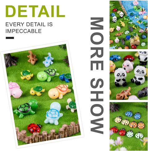 Mini Small Animal Figurines, 54 Pieces Mini Marine Resin Animals, Marine Animals Decorative Decorations, Miniature Landscape Decorative Sets, Fairytale Gardens in Kuwait